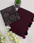 Beauty - Maroon Mangalagiri Plain Cotton Saree - PC-38