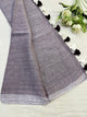 Marvelous - grey Mangalagiri Plain Cotton Saree - PC-29