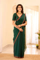 Beautiful Green Mangalgiri Cotton-silk saree -pc002