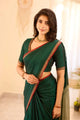 Beautiful Green Mangalgiri Cotton-silk saree -pc002