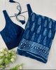 Magic - Blue Mangalagiri Plain Cotton Saree - PC-55