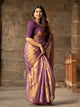 Attractive Rose gold colour Handwoven Tussar Dupion Model silk Saree
