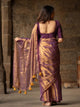 Attractive Rose gold colour Handwoven Tussar Dupion Model silk Saree