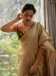 Marvelous -Gold Mangalagiri Plain Lilen Saree - PC-31