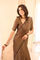 Magic-Brown Mangalgiri Cotton-silk saree -pc004